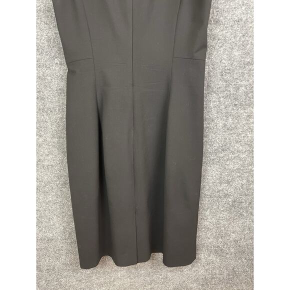 Theory Black Dress Women's Size 6 Pencil Sleeveless Work Wear Virgin Wool - Picture 12 of 12